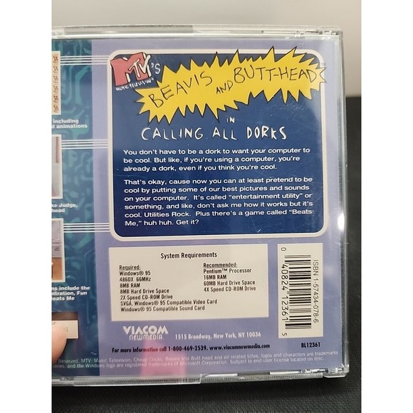 MTV's Beavis & Butthead - Calling All Dorks PC Software CD VGC - Picture 5 of 8